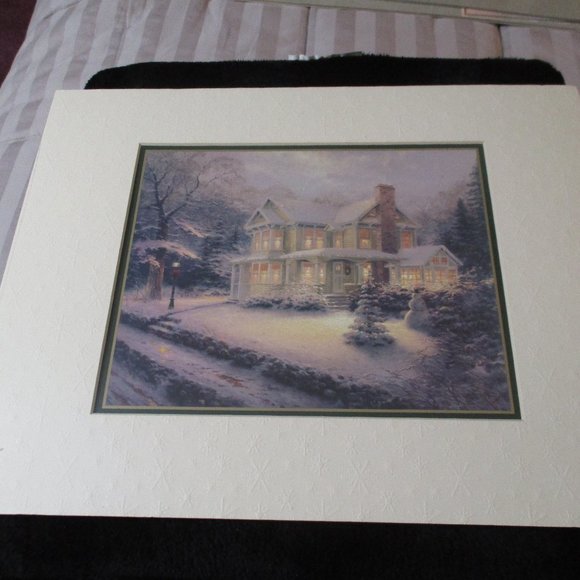 Thomas Kinkade Victorian Christmas III Matted Collector's Print 11" x 14" - Picture 1 of 2